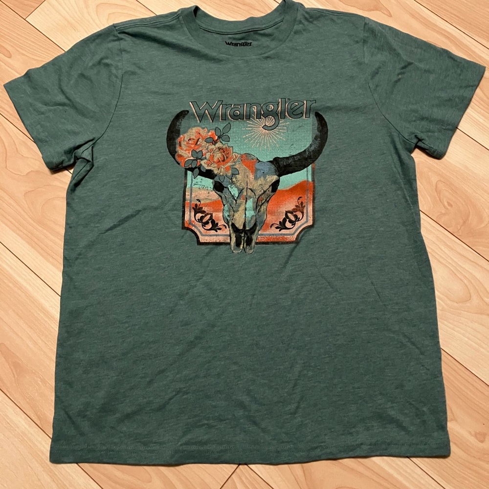 Wrangler Teal and Orange Graphic Men's Tee